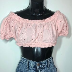 Handmade Cropped “peasant” Top